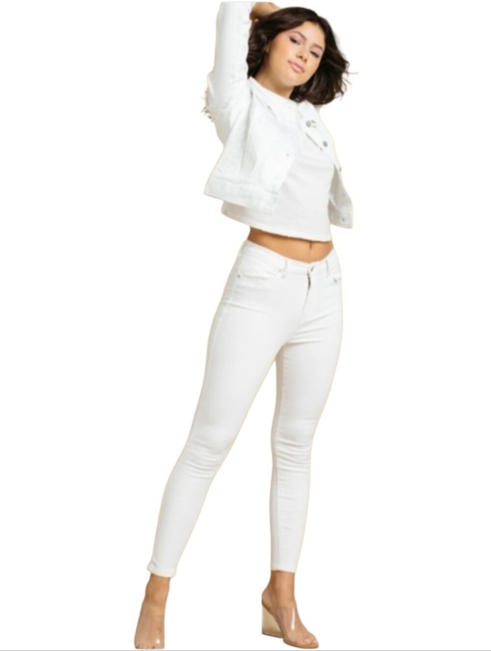 Women's White Smoke Skinny Pants